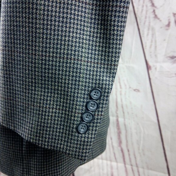Jos A Bank Executive Collection 42L Wool Multicolor Houndstooth Sport Coat - Picture 4 of 10